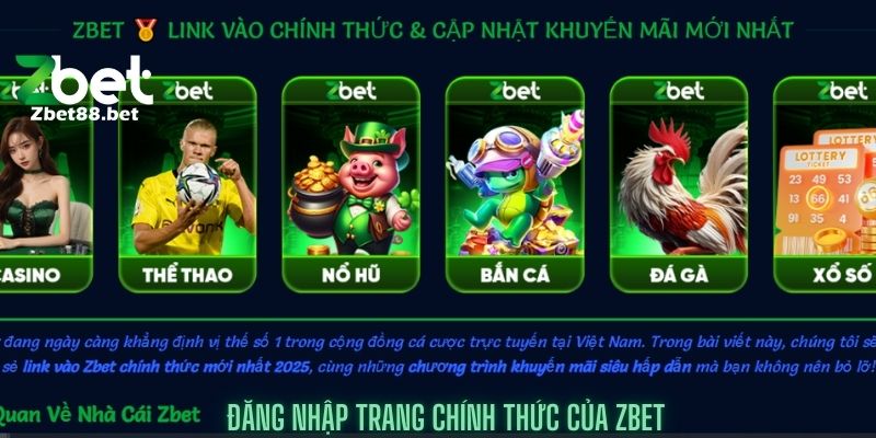 Đăng nhập trang chính thức của zbet