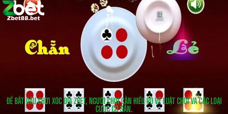 Để bắt đầu chơi Xóc Đĩa Zbet, người chơi cần hiểu rõ về luật chơi và các loại cược có sẵn.