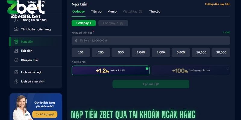 Nạp Tiền Zbet 2 Nạp tiền Zbet qua tài khoản ngân hàng